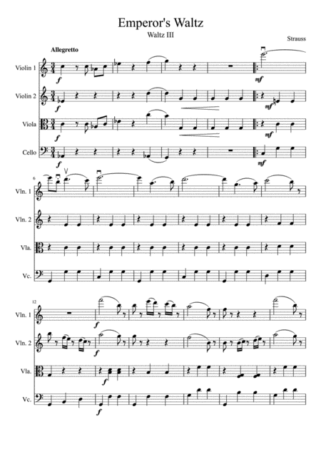 Emperors Waltz Third Waltz Theme Page 2