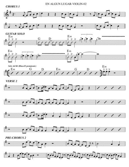 En Algun Lugar Violin Page 2