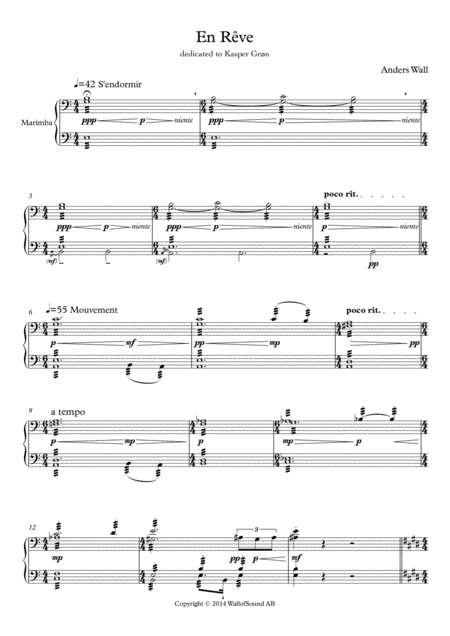 En Rve For Solo Marimba Page 2