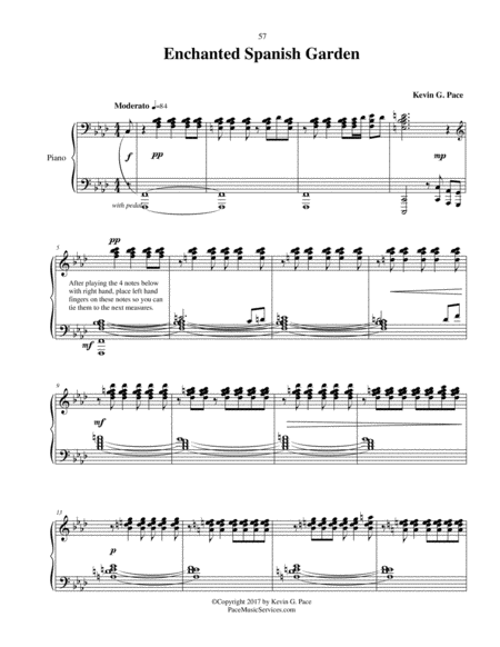 Enchanted Spanish Garden Original Piano Solo Page 2