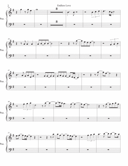 Endless Love Piano Page 2