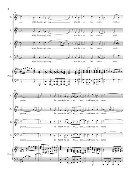 Enter His Gates With Thanksgiving Satb Page 2