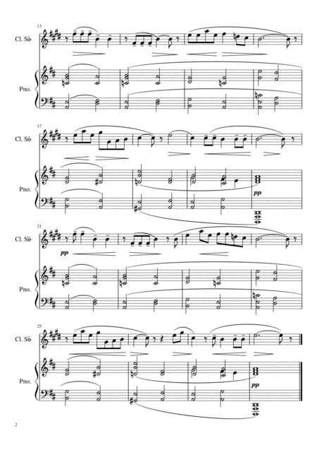 Erik Satie Les Anges From Trois Melodies For Clarinet And Piano Page 2
