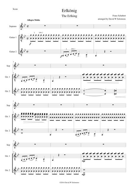 Erlknig Erlking Soprano Voice And 2 Guitars Page 2