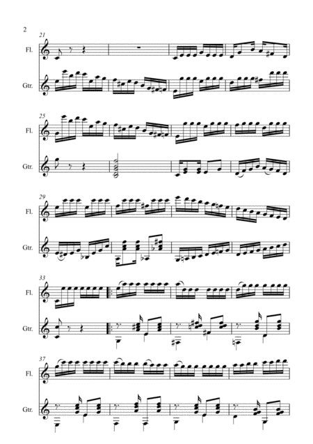 Escorregando Arranged For Flute And Guitar Page 2