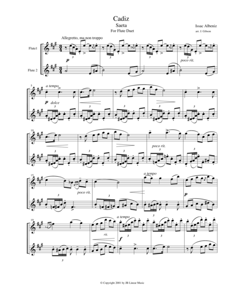 Espana Music Of Spain By Albeniz And Granados For Flute Duet Page 2