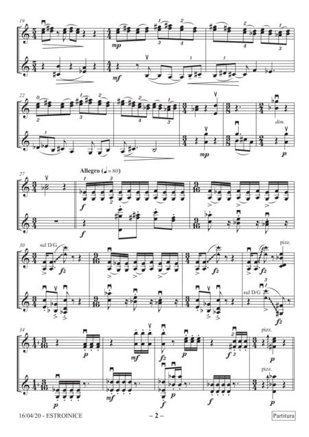 Estroinice Extravagance Hexatonal Duo For Violins Fiorillo Level Full Score And Set Of Parts Page 2