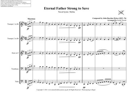 Eternal Father Strong To Save For Brass Quintet Naval Hymn Melita Modern Version Page 2