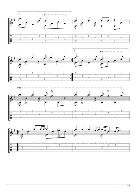 Eternal Flame Fingerstyle Guitar Solo Page 2