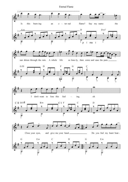 Eternal Flame For Voice And Guitar Page 2