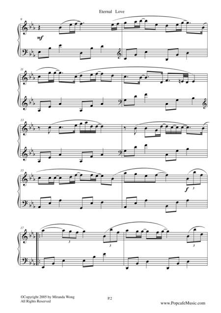 Eternal Love Wedding Piano Music By Miranda Wong Page 2