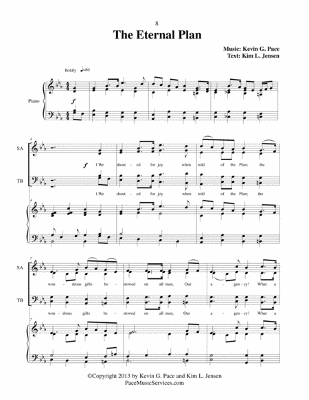 Eternal Plan Original Satb Choir With Piano Accompaniment Page 2