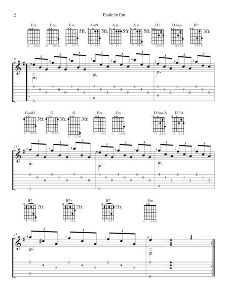 Etude In E Minor By Francisco Trrega Page 2