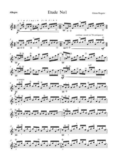 Etude No 1 For Solo Classical Guitar Page 2