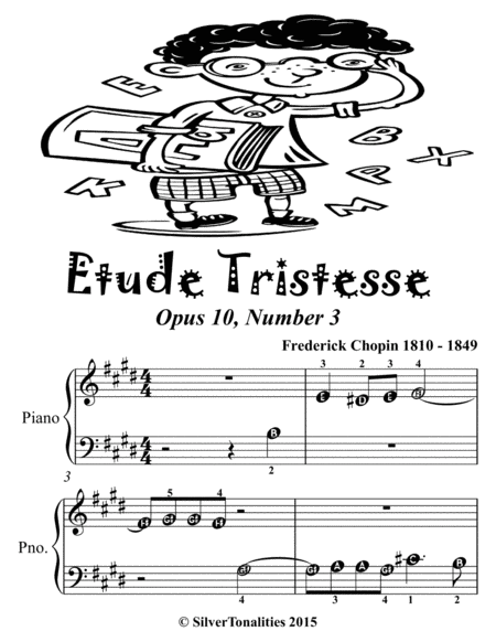 Etude Tristesse Opus 10 Number 3 Beginner Piano Sheet Music Tadpole Edition Page 2