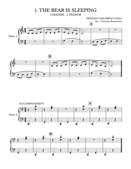 European Folk Melodies For 4 Hands 2 Pianos Page 2