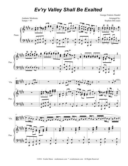 Ev Ry Valley Shall Be Exalted For Viola And Piano Page 2