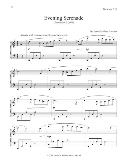 Evening Serenade Romantic Piano Page 2