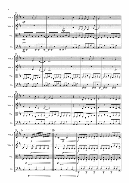 Everlong For String Quartet Page 2