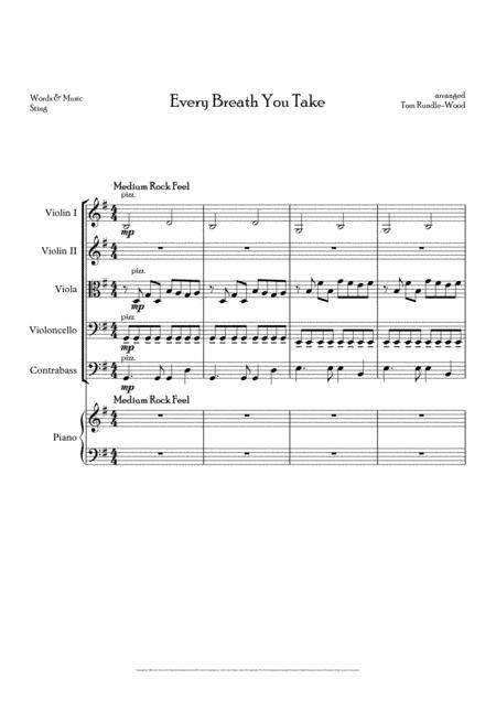 Every Breath You Take For String Ensemble Piano Page 2