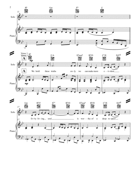 Every Man Woman And Child Piano Vocal Solo Original Bb Major Page 2