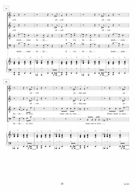 Everybody Needs Somebody To Love Satb Popband Page 2