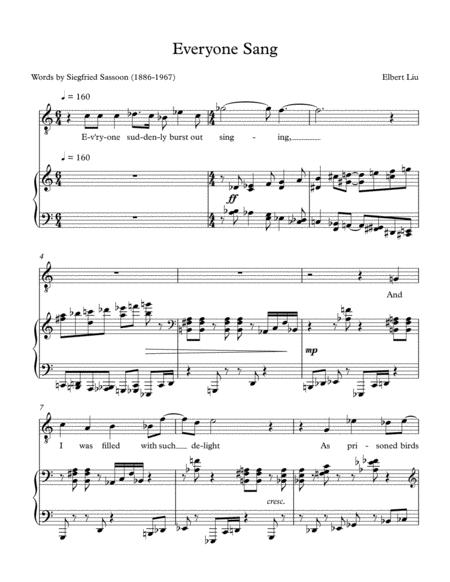 Everyone Sang For Solo Tenor Voice And Piano Page 2