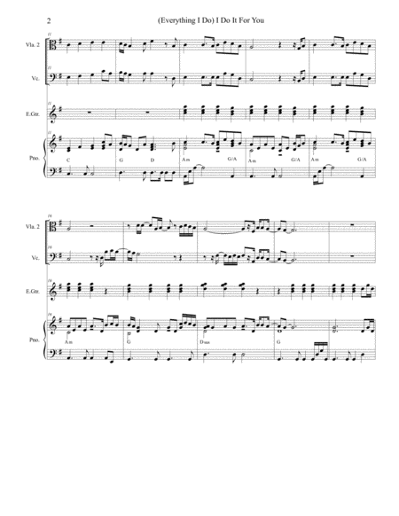 Everything I Do I Do It For You For String Quintet Page 2