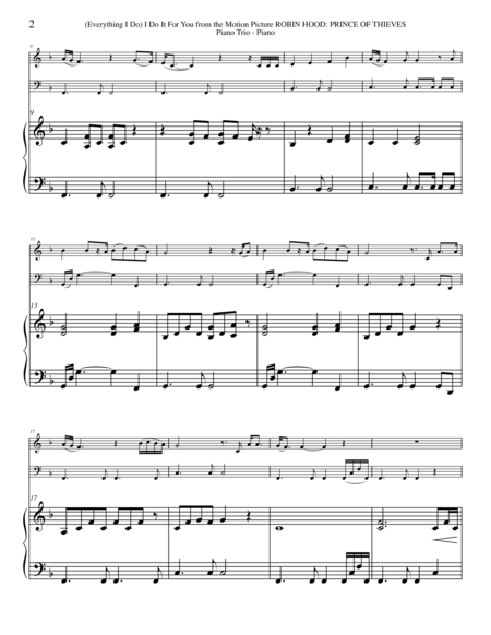 Everything I Do I Do It For You From The Motion Picture Robin Hood Prince Of Thieves For Piano Trio Page 2
