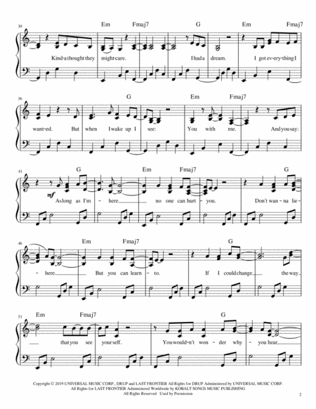 Everything I Wanted Intermediate Piano Page 2