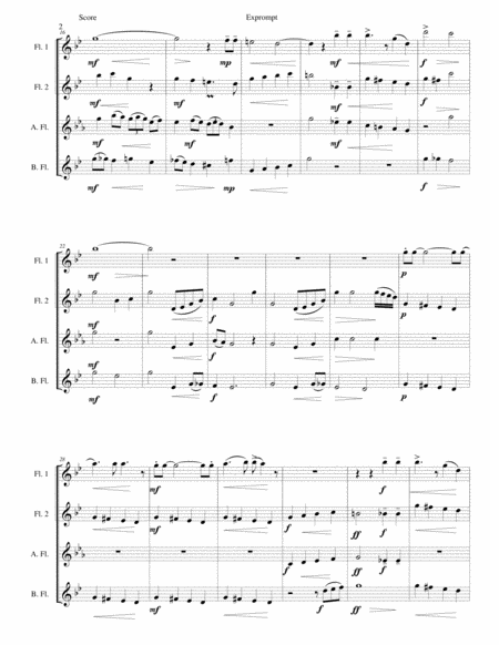 Exprompt An Armenian Song Of Farewell Arranged For Flute Quartet Page 2