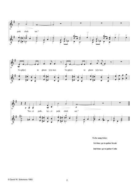 Exprompt Vaghe Toghem Eskez For Alto And Guitar Page 2