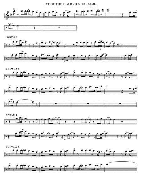 Eye Of The Tiger Tenor Sax Page 2