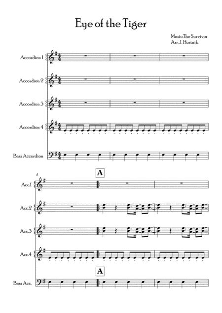 Eye Of The Tiger The Survivor Accordion Orchestra Score Page 2