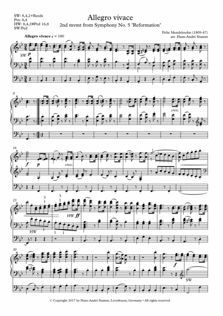 F Mendelssohn Allegro Vivace 2nd Mvmt From Symphony No 5 Reformation Page 2