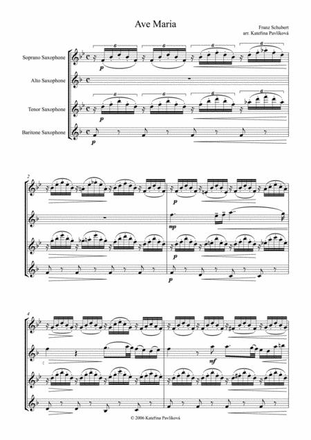 F Schubert Ave Maria For Saxophone Quartet Page 2