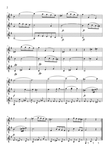 F Schubert Minuet D 600 For Guitar Trio Page 2