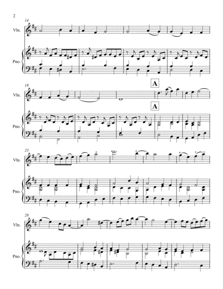 Fairest Lord Jesus For Violin And Piano Page 2