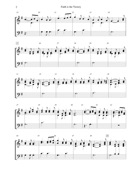 Faith Is The Victory For 2 Octave Handbell Choir Page 2