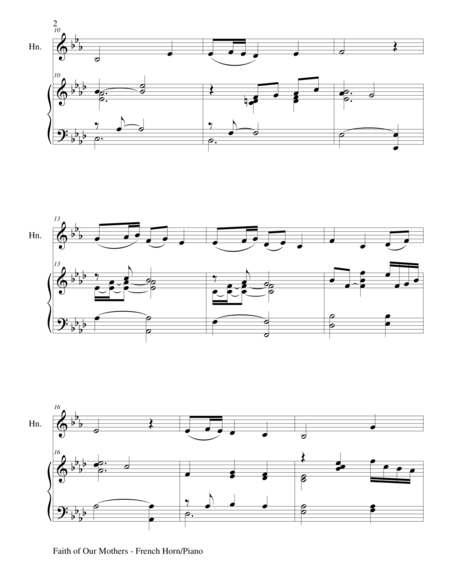 Faith Of Our Mothers Duet French Horn And Piano Score And Parts Page 2