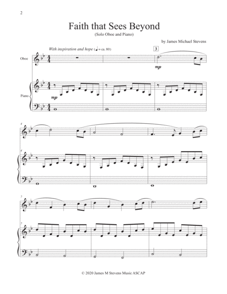 Faith That Sees Beyond Oboe Piano Page 2