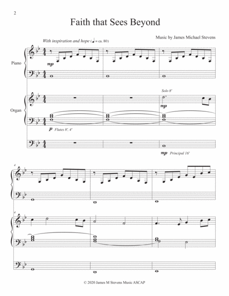 Faith That Sees Beyond Piano Organ Duet Page 2