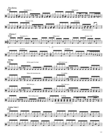 Fall To Pieces Velvet Revolver Drums Page 2