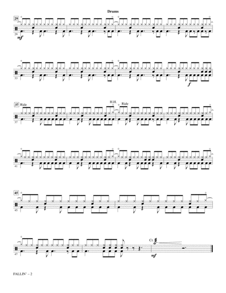 Fallin Arr Alan Billingsley Drums Page 2