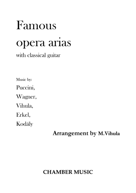 Famous Opera Arias With Classical Guitar Page 2