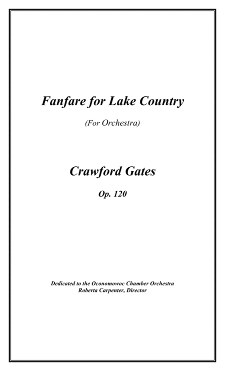 Fanfare For Lake Country Op 120 Set Of Parts Orchestra Page 2