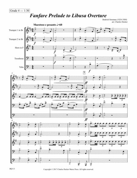 Fanfare Prelude To Libusa Overture For Brass Quintet Page 2