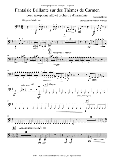 Fantaisie Brillante Sur Des Thmes De Carmen For Alto Saxophone And Concert Band Bassoon 2 Partt Page 2