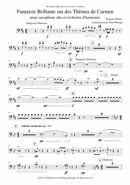 Fantaisie Brillante Sur Des Thmes De Carmen For Alto Saxophone And Concert Band F Horn 4 Part Page 2