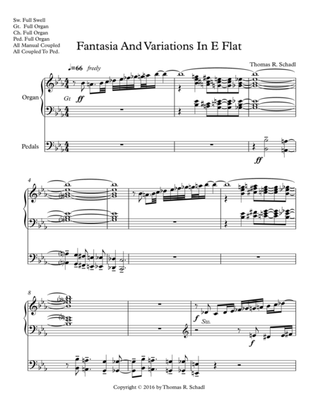 Fantasia And Variations In E Flat Page 2